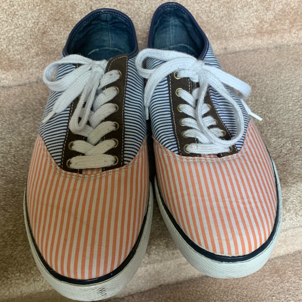 Blue/Orange Striped Shoes, Phat Farm